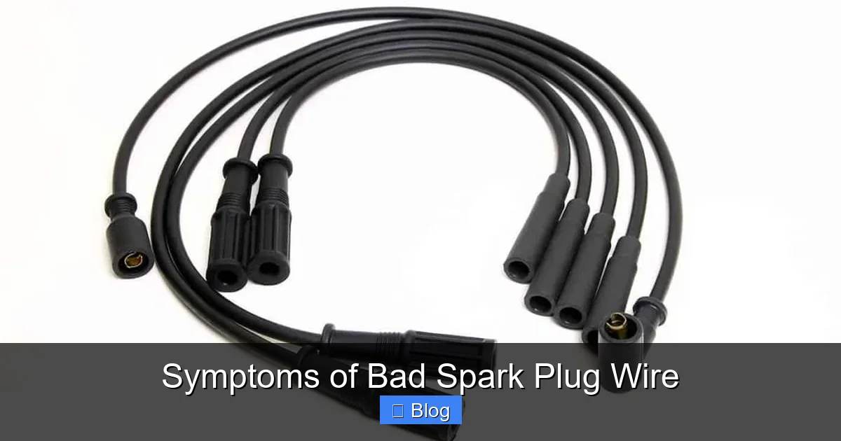 Symptoms of Bad Spark Plug Wire
