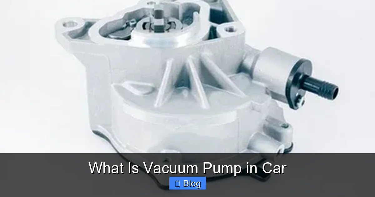 What Is Vacuum Pump in Car