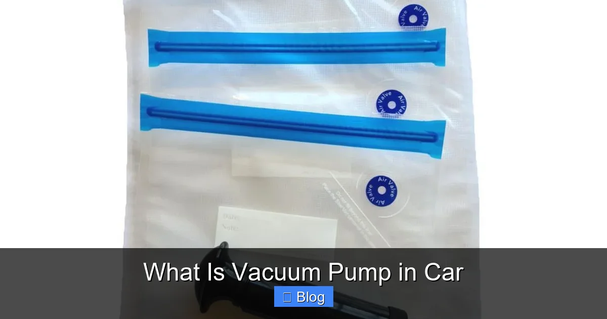 What Is Vacuum Pump in Car