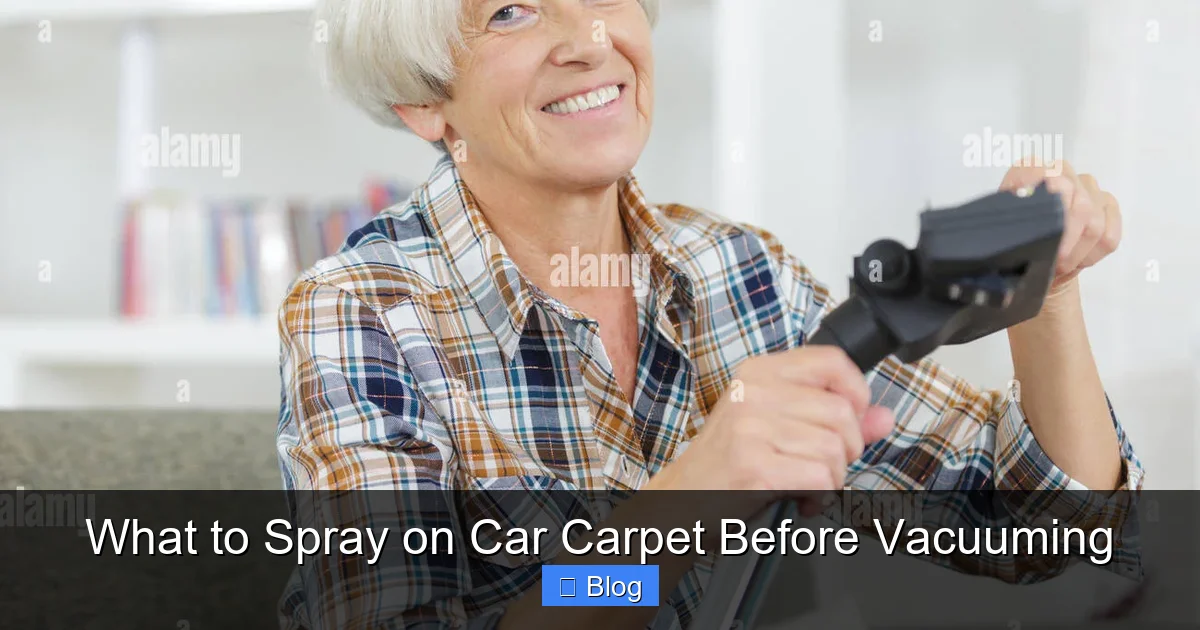 What to Spray on Car Carpet Before Vacuuming
