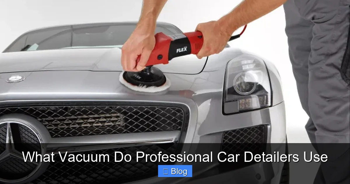 What Vacuum Do Professional Car Detailers Use
