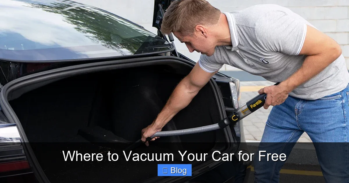 Where to Vacuum Your Car for Free