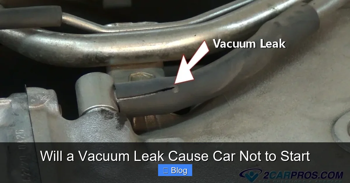 Will a Vacuum Leak Cause Car Not to Start