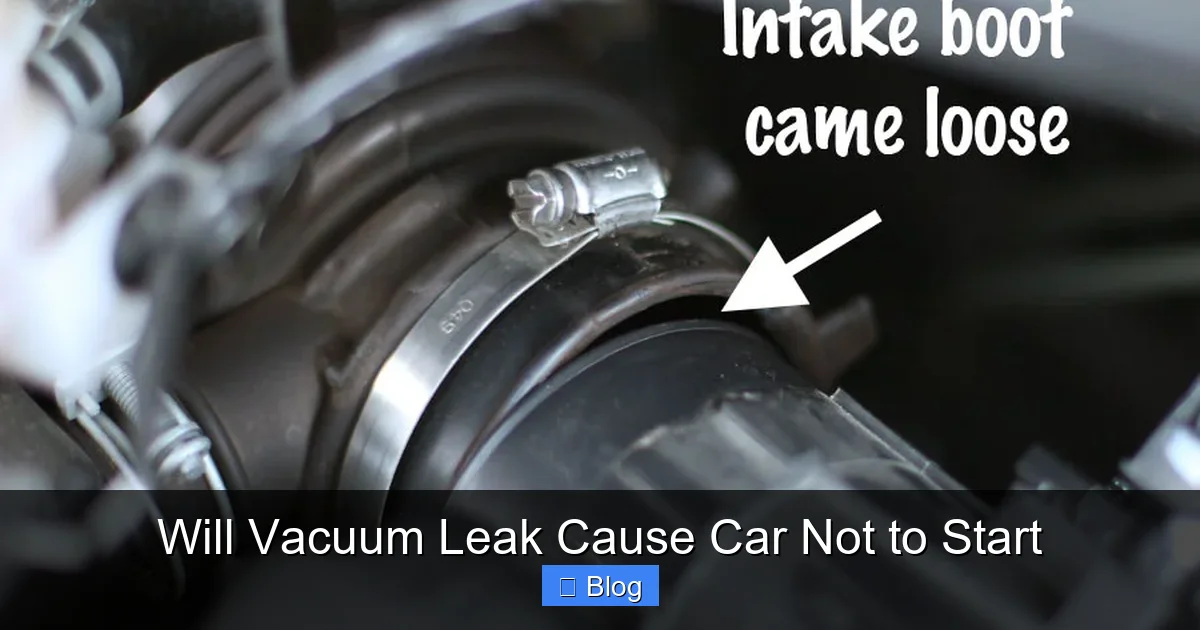 Will Vacuum Leak Cause Car Not to Start