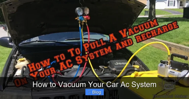 How to Vacuum Your Car Ac System