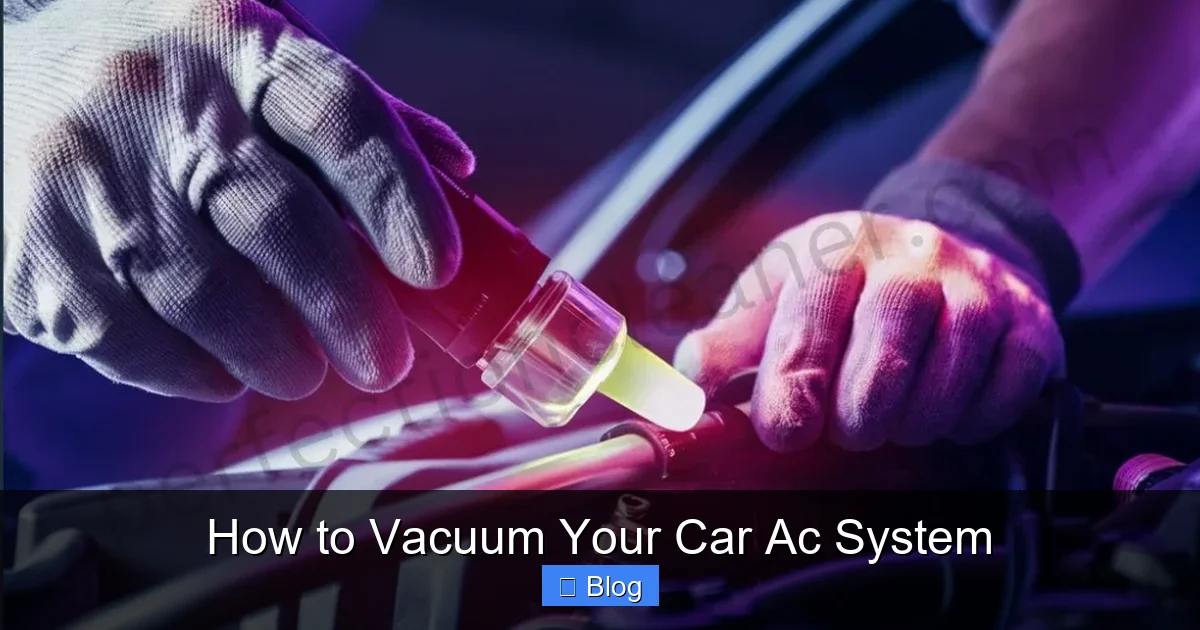 How to Vacuum Your Car Ac System
