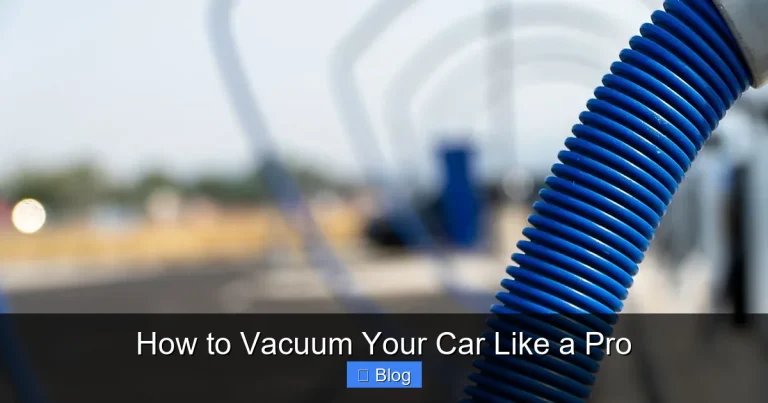 How to Vacuum Your Car Like a Pro
