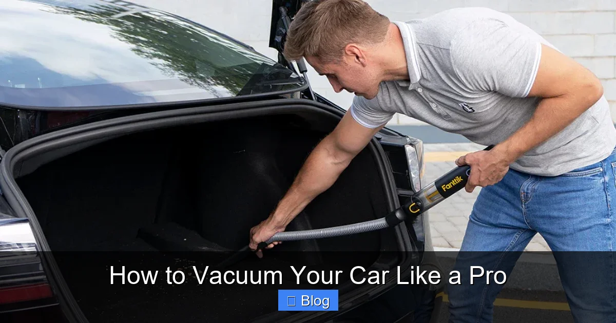 How to Vacuum Your Car Like a Pro