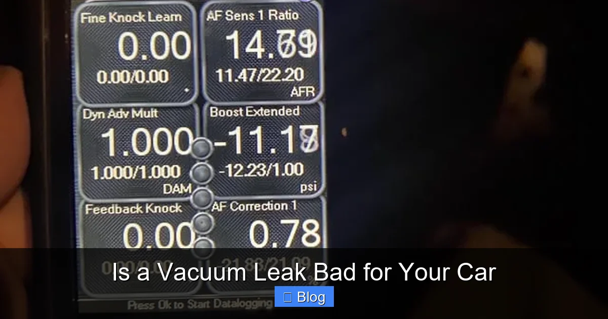 Is a Vacuum Leak Bad for Your Car