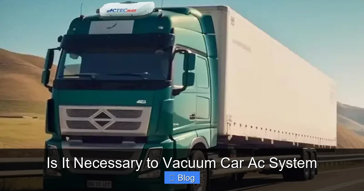 Is It Necessary to Vacuum Car Ac System