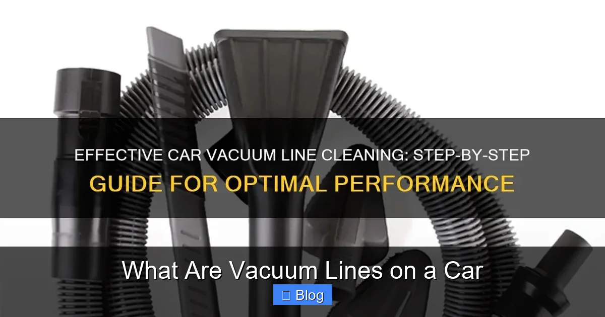 What Are Vacuum Lines on a Car