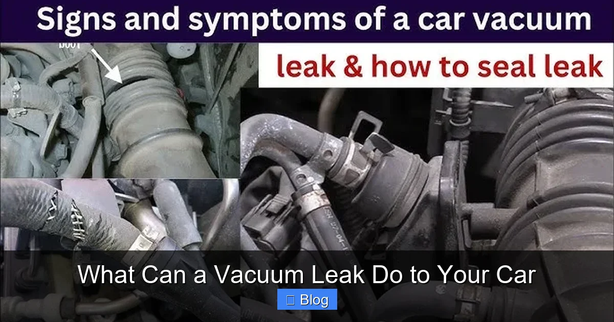 What Can a Vacuum Leak Do to Your Car