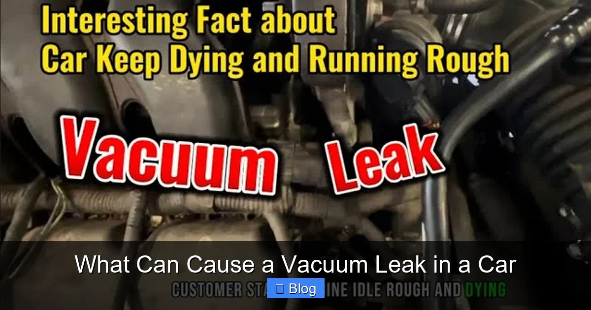What Can Cause a Vacuum Leak in a Car
