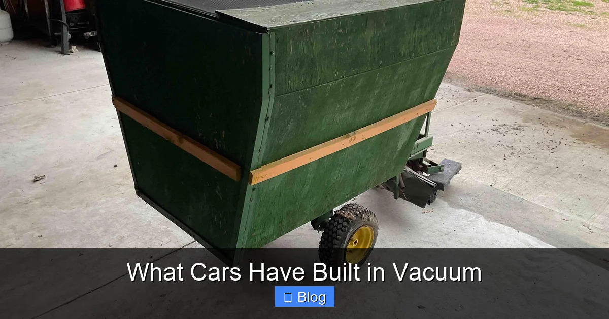 What Cars Have Built in Vacuum