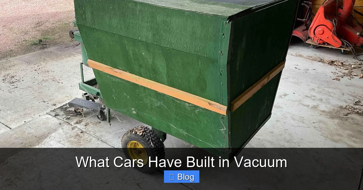 What Cars Have Built in Vacuum