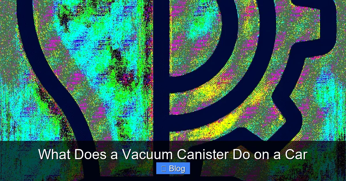 What Does a Vacuum Canister Do on a Car