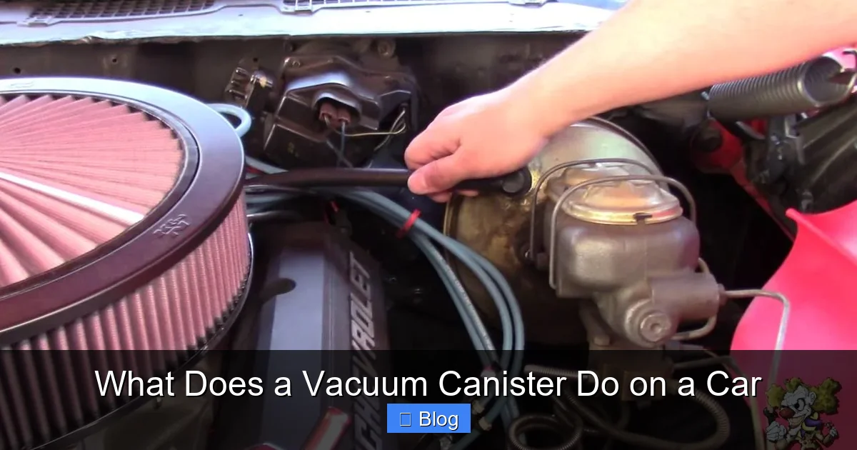 What Does a Vacuum Canister Do on a Car