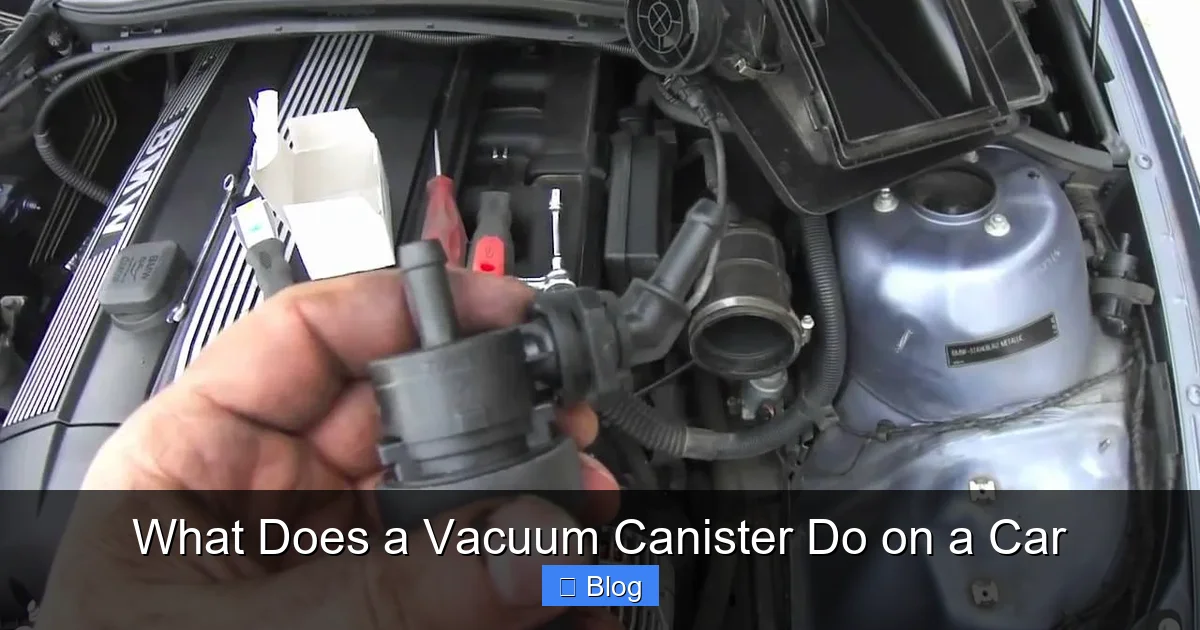 What Does a Vacuum Canister Do on a Car