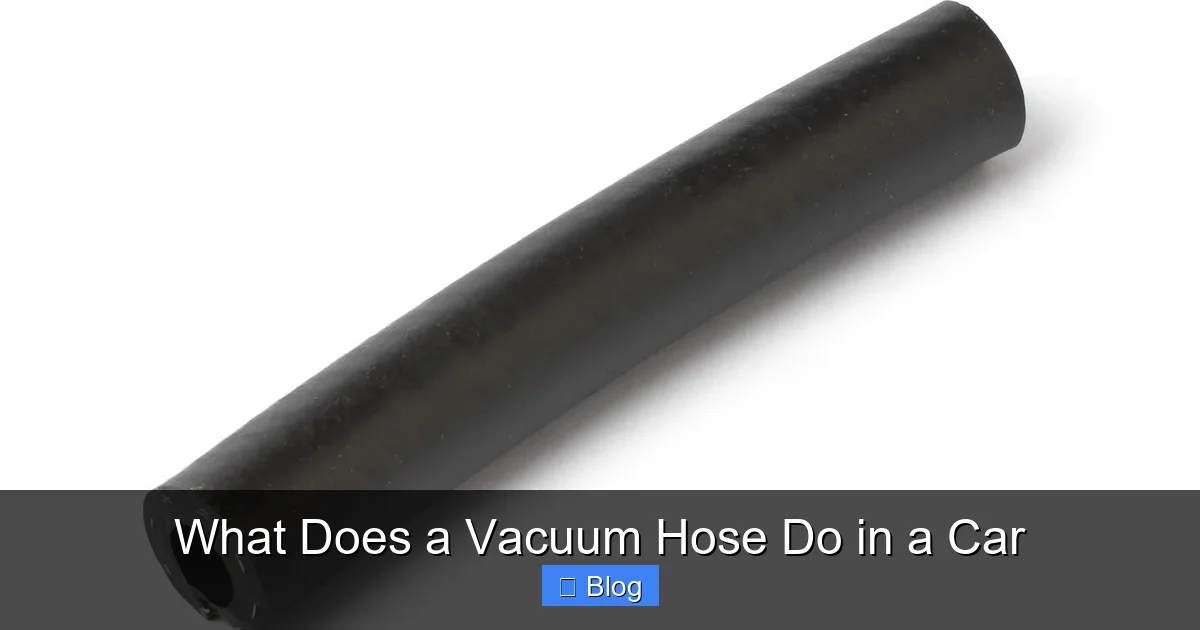 What Does a Vacuum Hose Do in a Car