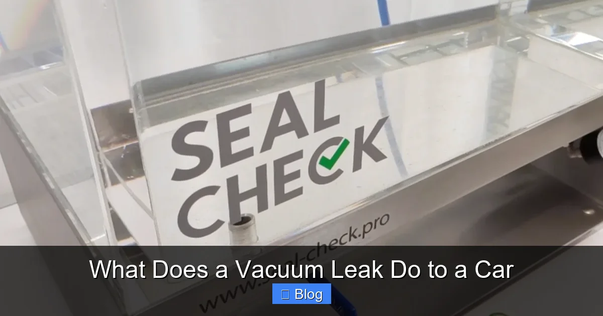 What Does a Vacuum Leak Do to a Car