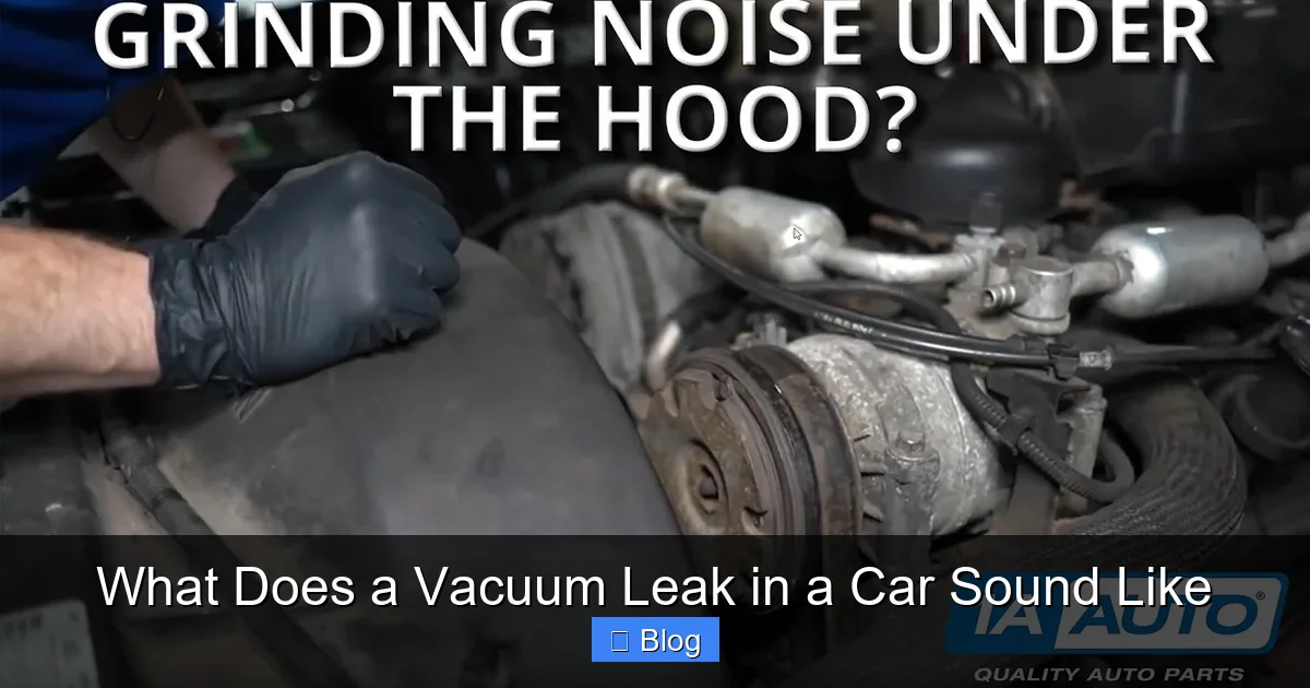 What Does a Vacuum Leak in a Car Sound Like