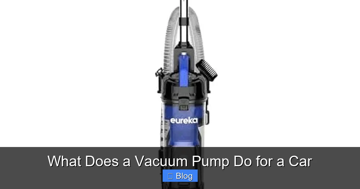 What Does a Vacuum Pump Do for a Car