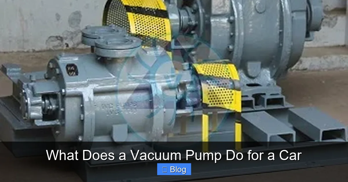 What Does a Vacuum Pump Do for a Car