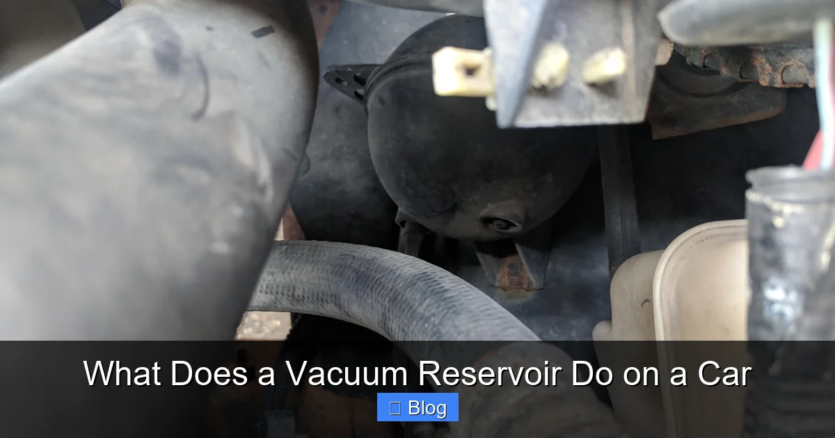 What Does a Vacuum Reservoir Do on a Car