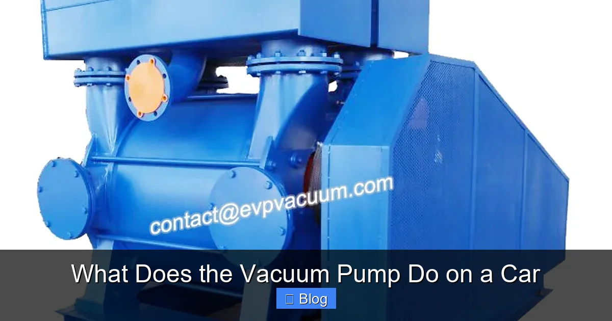 What Does the Vacuum Pump Do on a Car