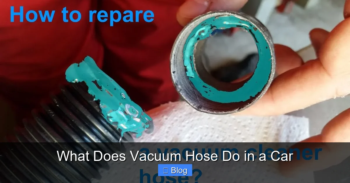 What Does Vacuum Hose Do in a Car
