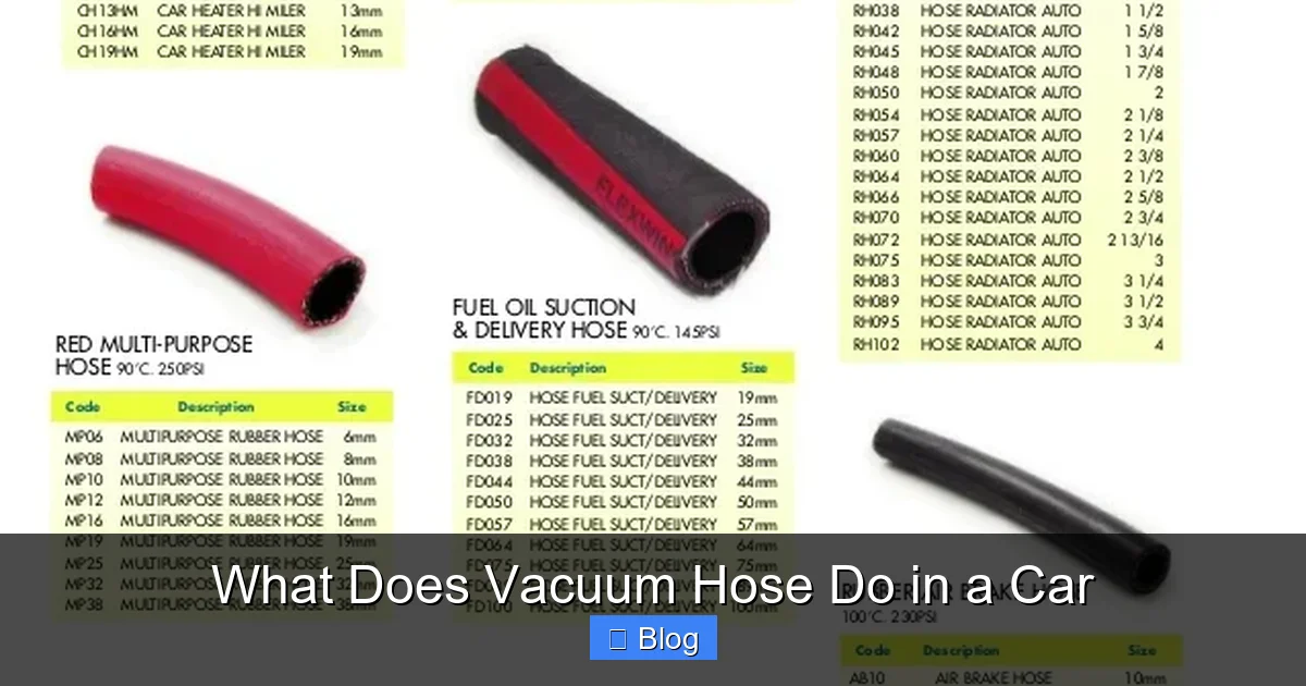What Does Vacuum Hose Do in a Car