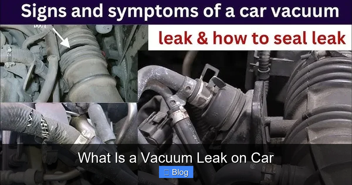 What Is a Vacuum Leak on Car