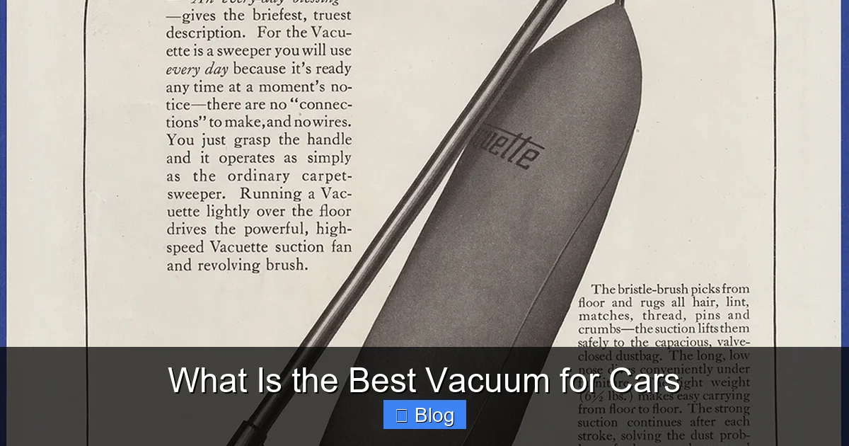 What Is the Best Vacuum for Cars
