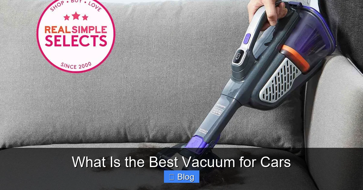What Is the Best Vacuum for Cars
