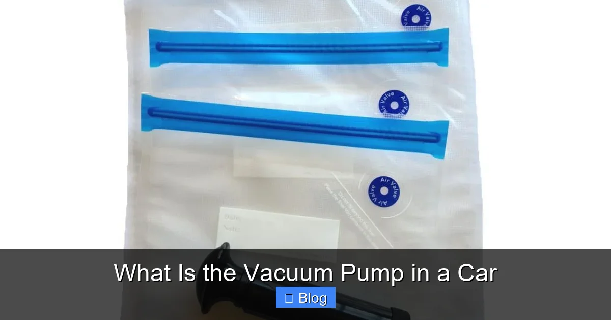 What Is the Vacuum Pump in a Car