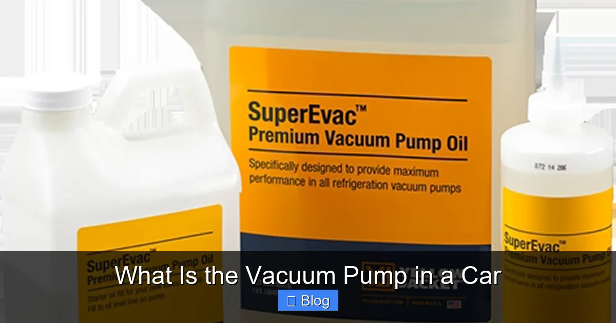What Is the Vacuum Pump in a Car
