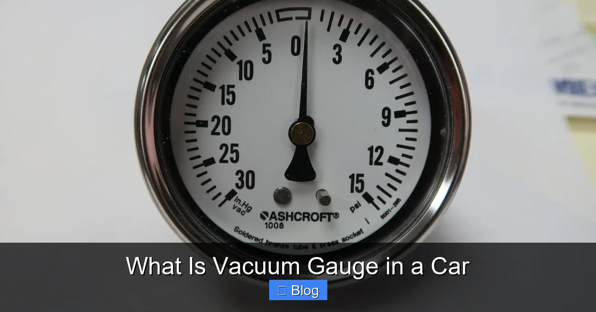 What Is Vacuum Gauge in a Car