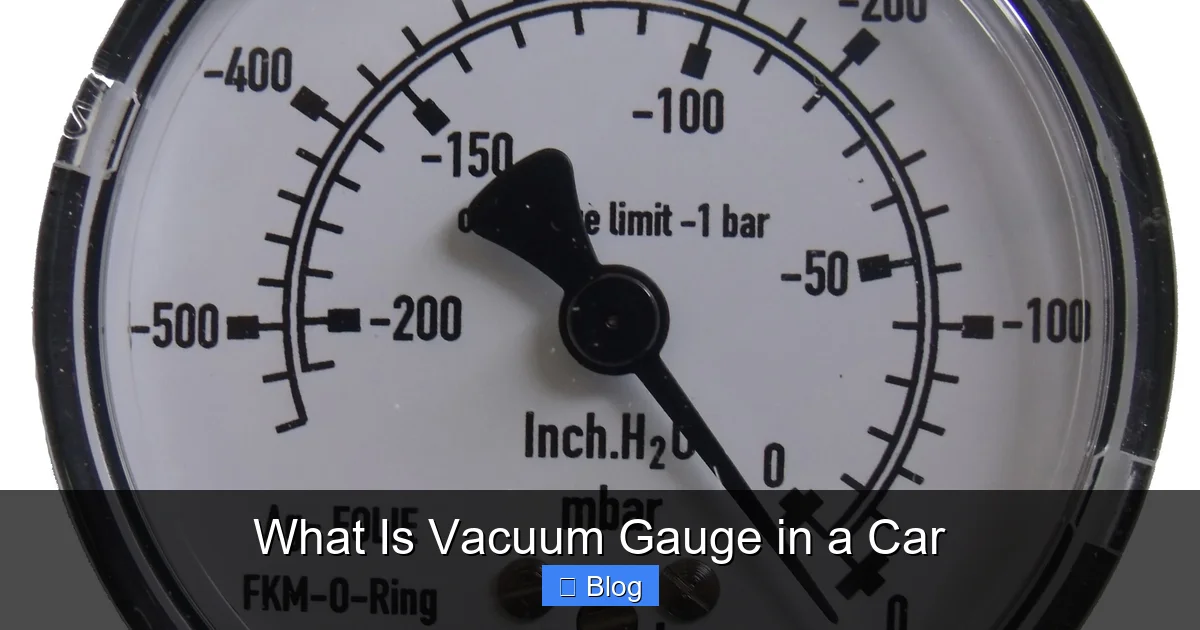 What Is Vacuum Gauge in a Car