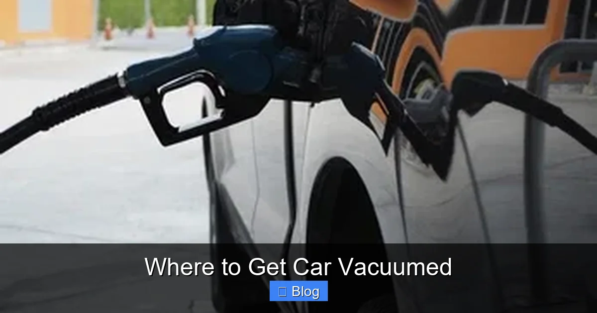 Where to Get Car Vacuumed