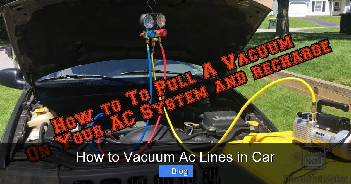 How to Vacuum Ac Lines in Car