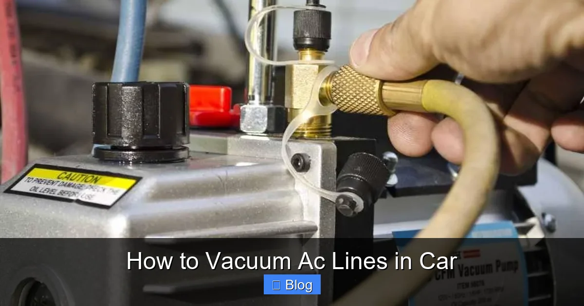 How to Vacuum Ac Lines in Car