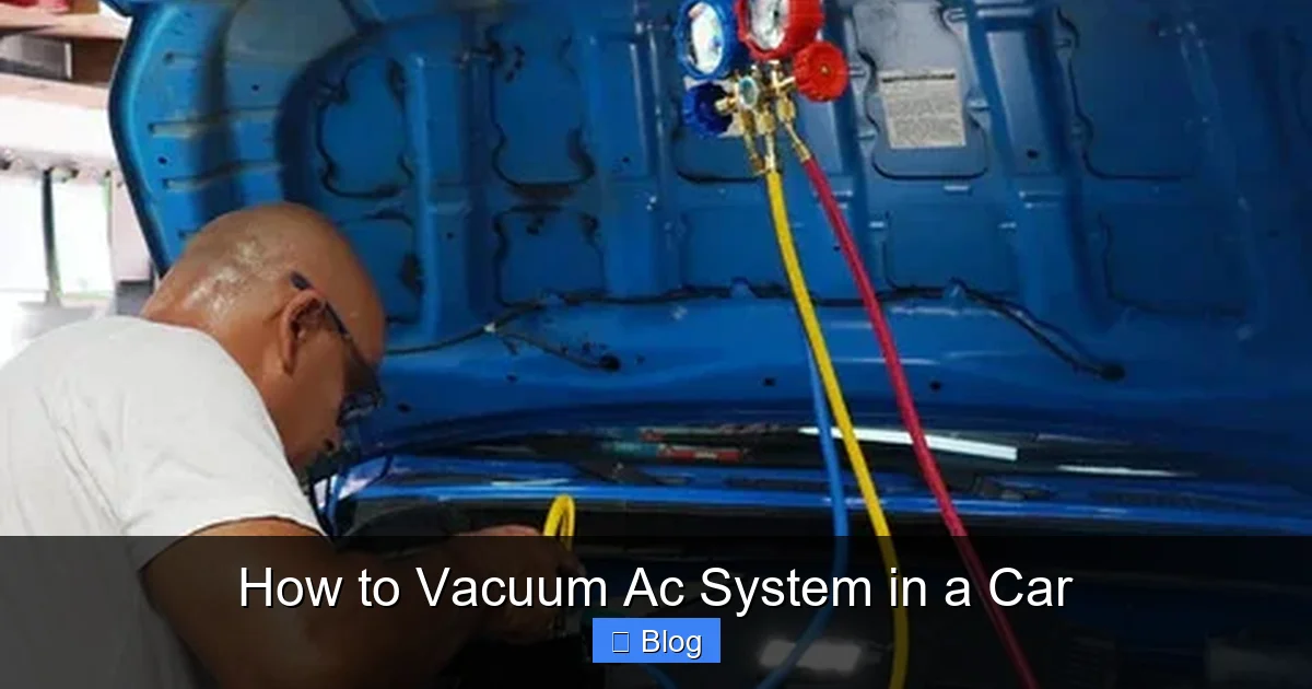 How to Vacuum Ac System in a Car