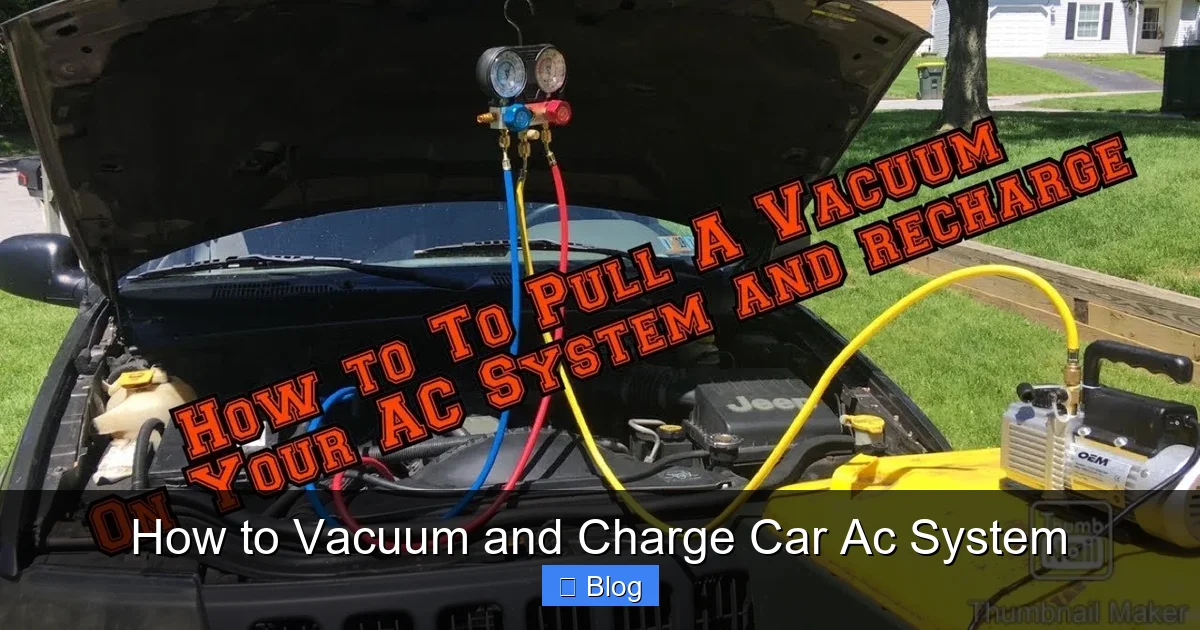 How to Vacuum and Charge Car Ac System