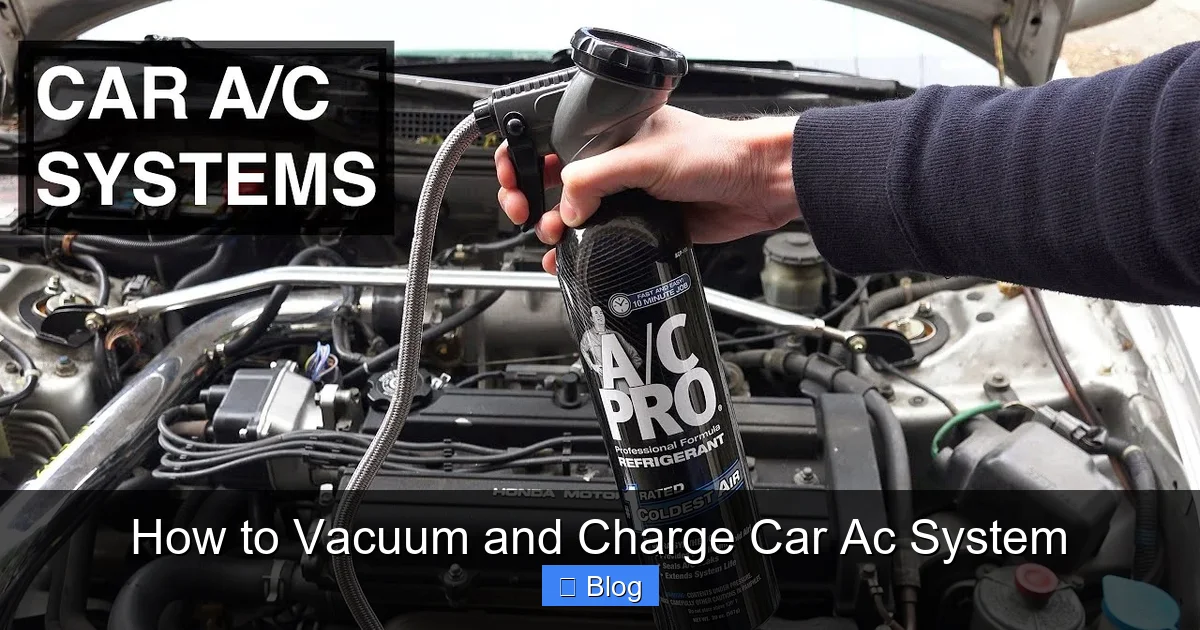 How to Vacuum and Charge Car Ac System
