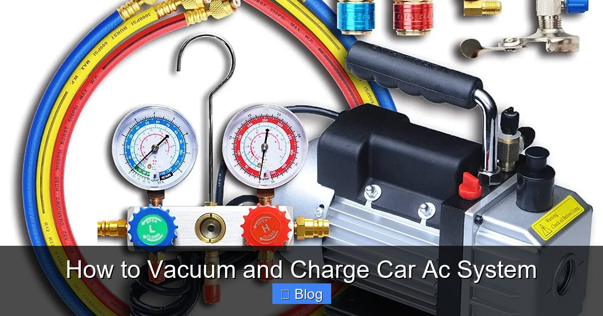 How to Vacuum and Charge Car Ac System