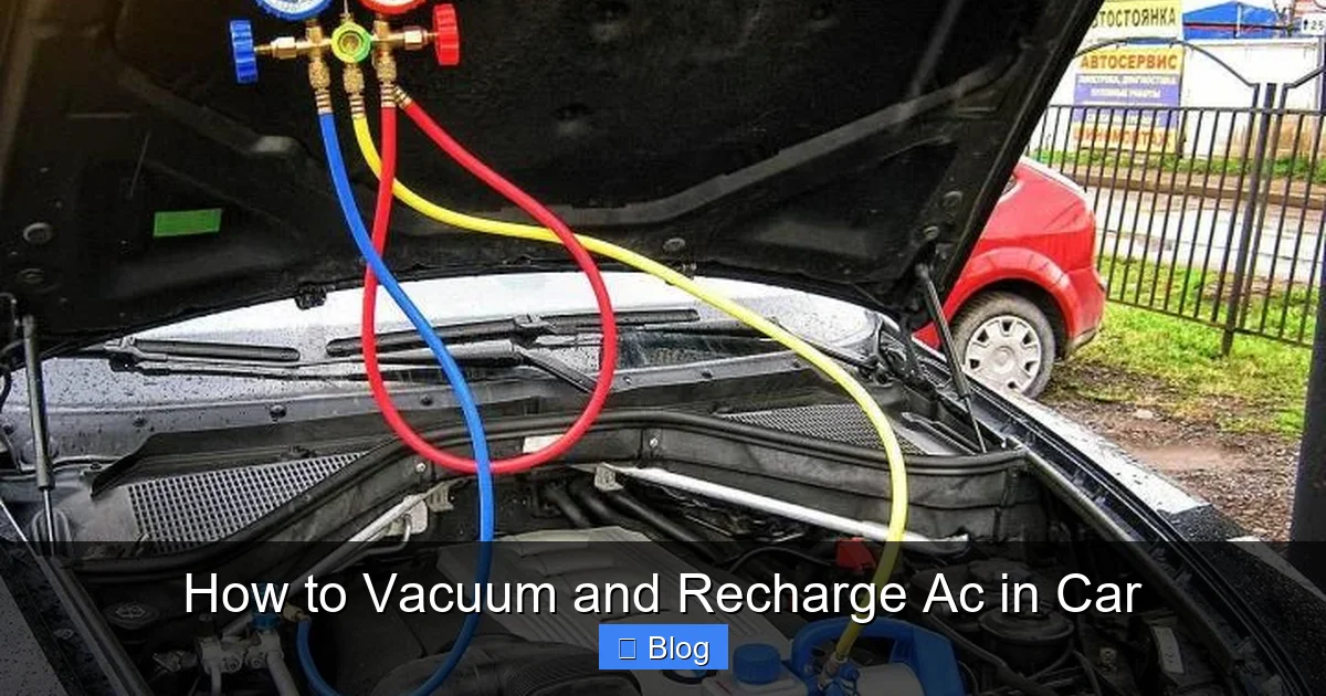 How to Vacuum and Recharge Ac in Car