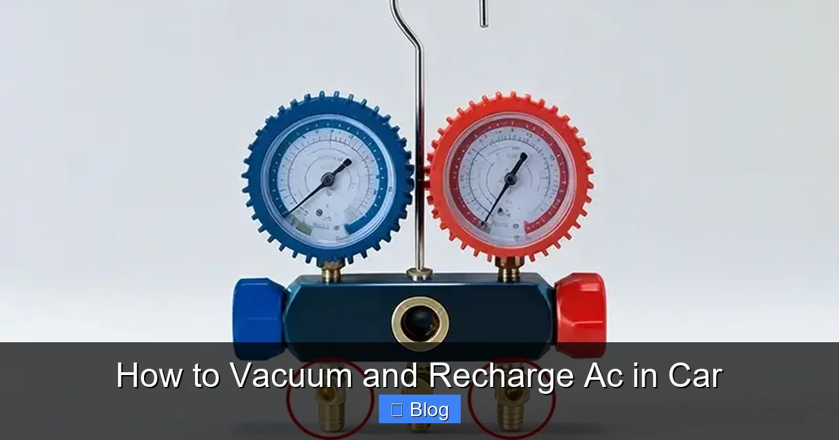 How to Vacuum and Recharge Ac in Car