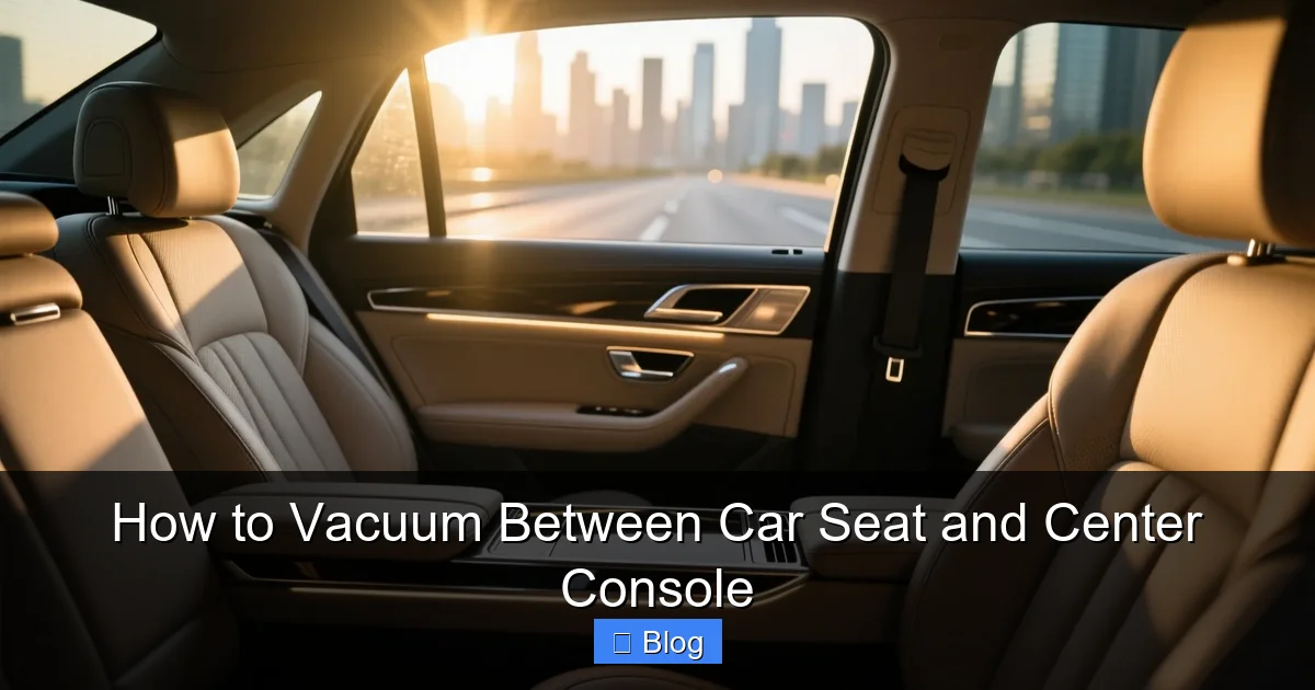 How to Vacuum Between Car Seat and Center Console