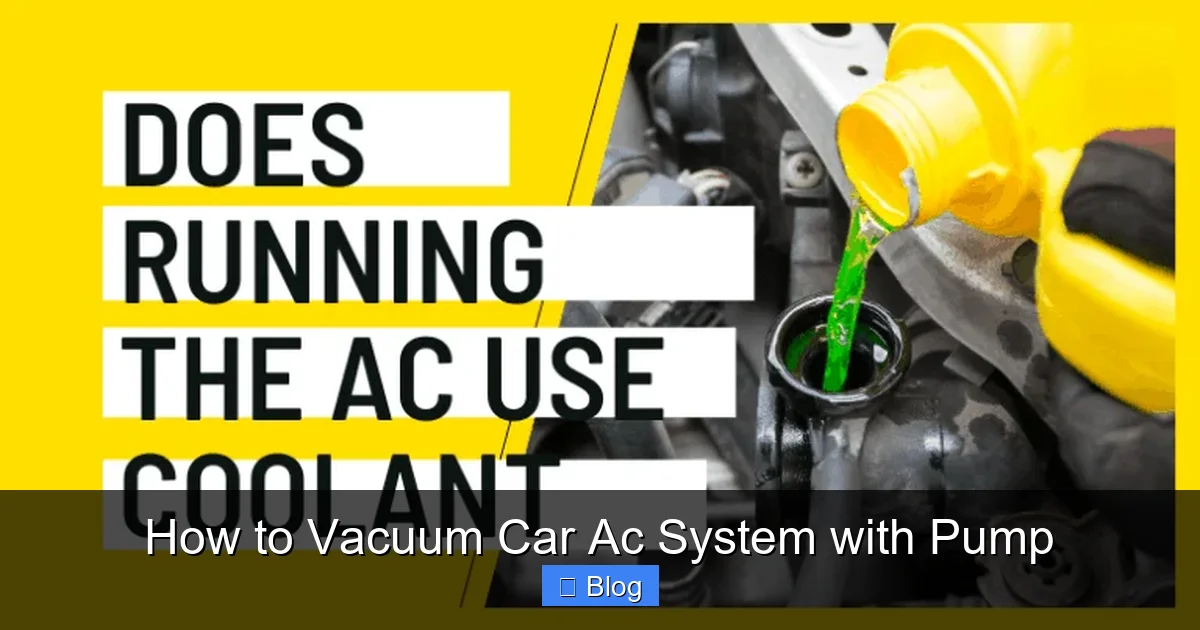 How to Vacuum Car Ac System with Pump