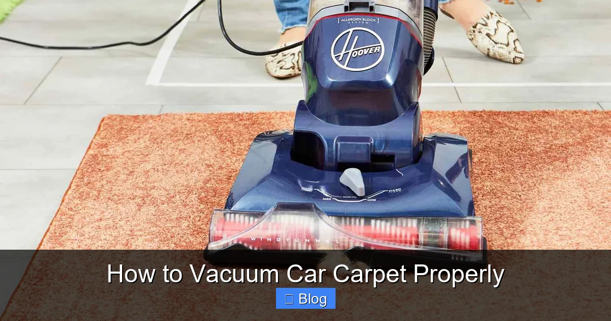 How to Vacuum Car Carpet Properly